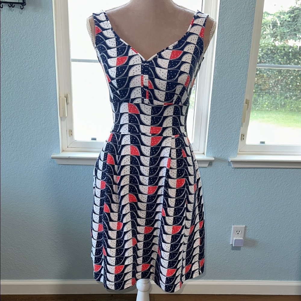 Watermelon Fit and Flare Dress